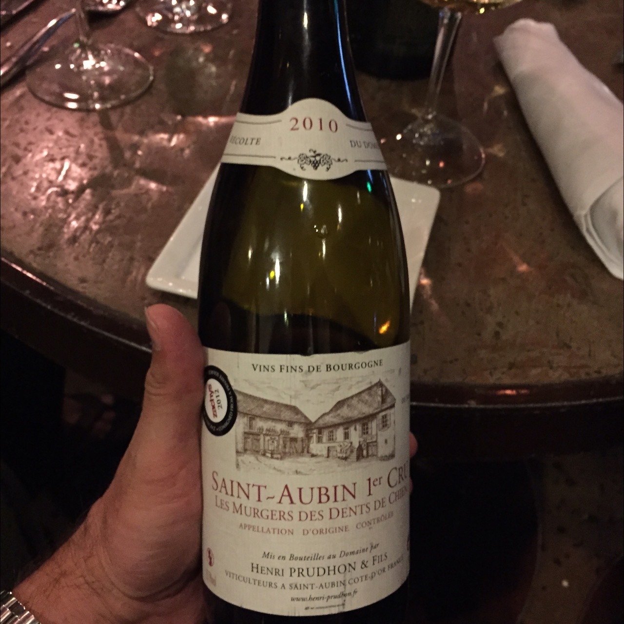 Henri Prudhon Fils Les Murgers Des Dents De Chien Saint Aubin 1er Cru