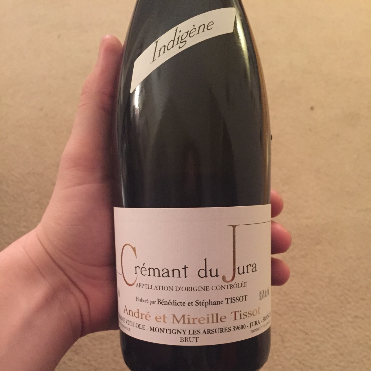 Domaine Andr et Mireille Tissot Indig ne Cr mant du Jura Brut