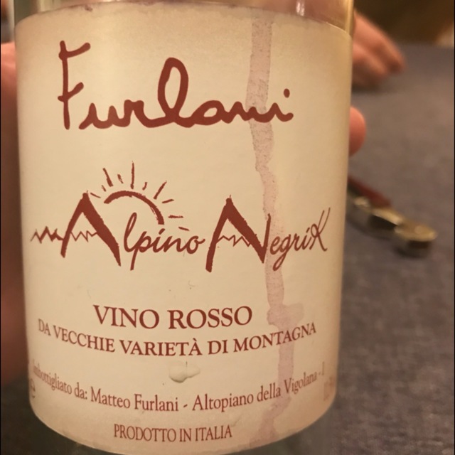 Furlani Alpino Negrik Vino Rosso Negrara 2017 Domaine LA