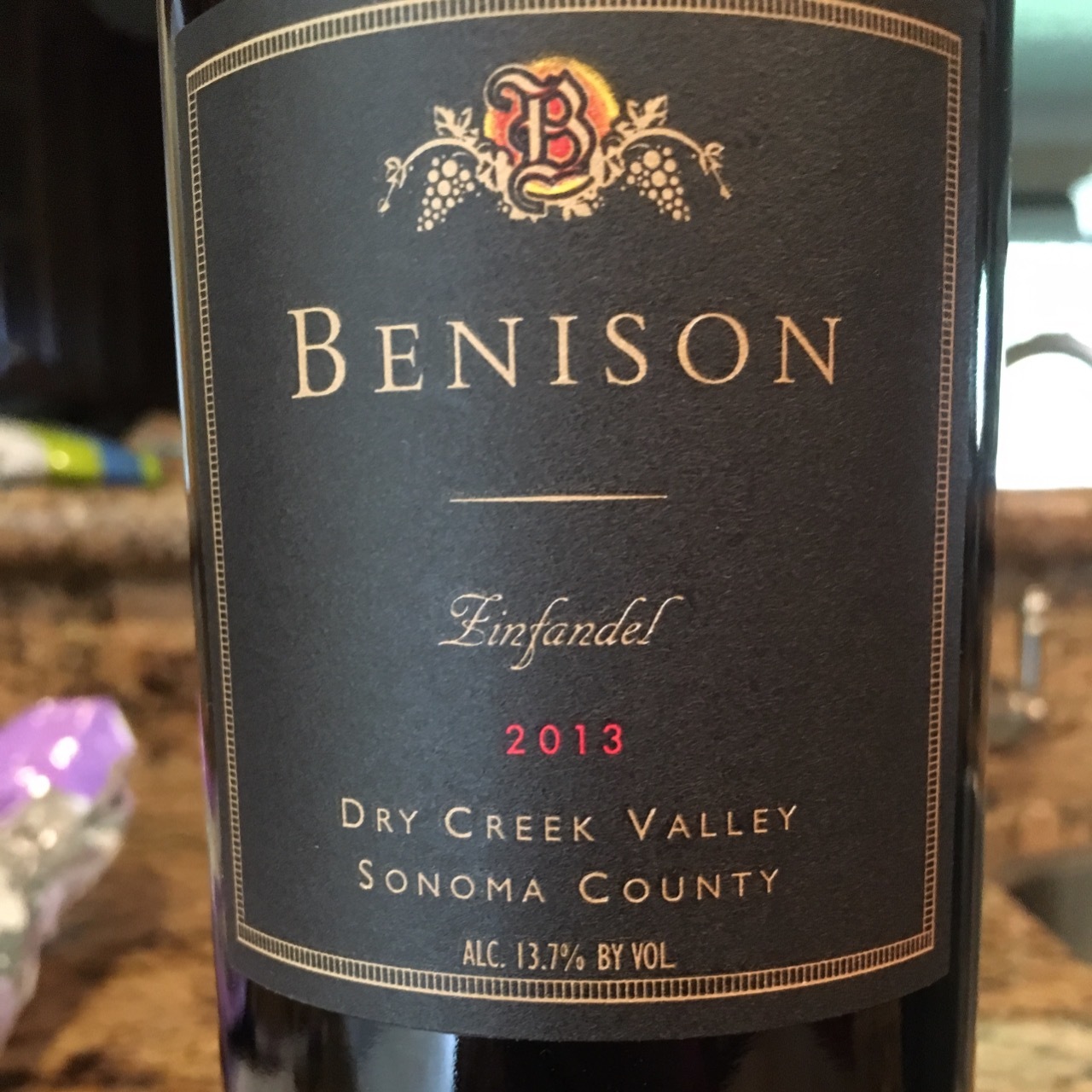Benison Winery Dry Creek Valley Zinfandel