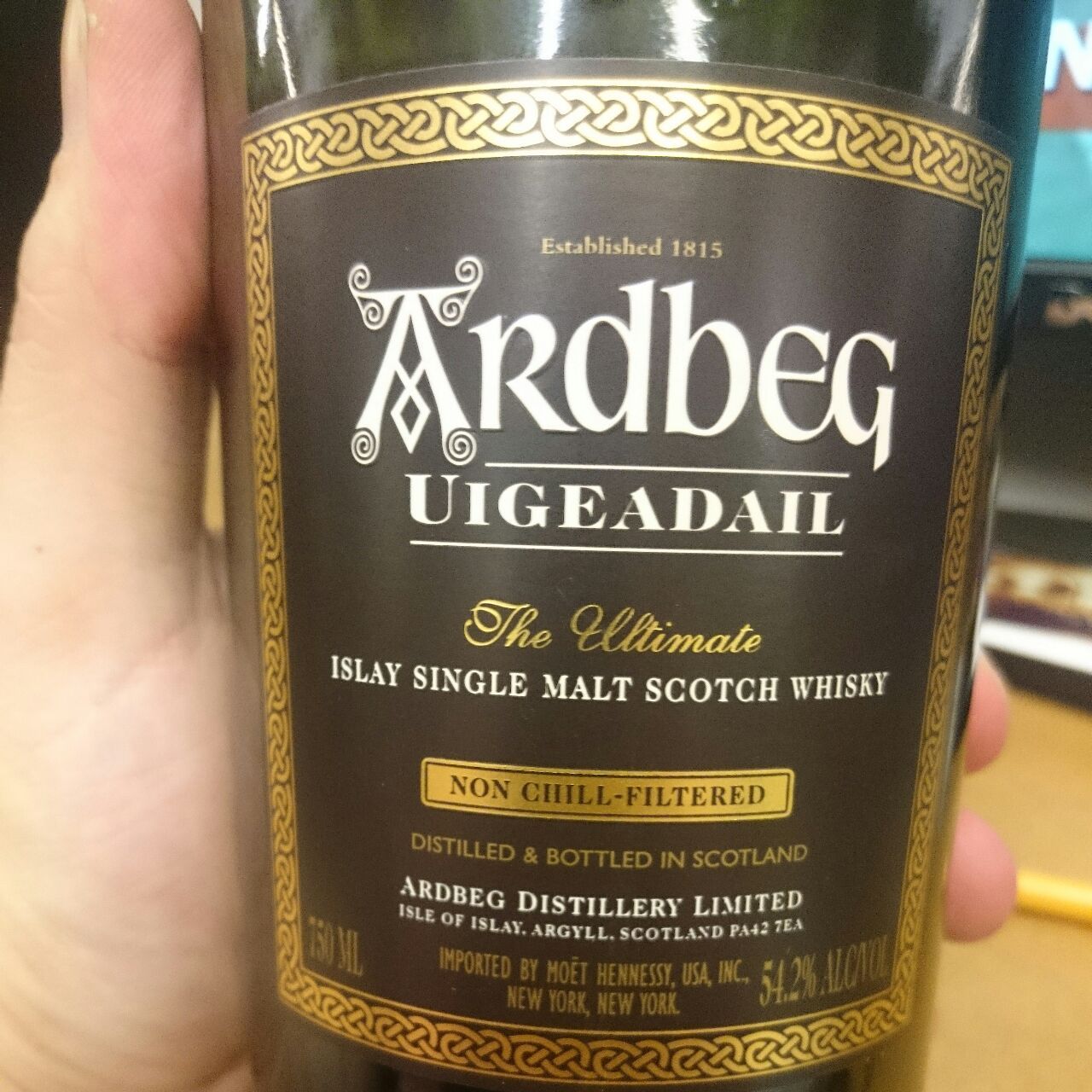 Ardbeg Uigeadail The Ultimate Islay Single Malt Scotch Whiskey 54.2% abv.  NV – Schneider\'s of Capitol Hill