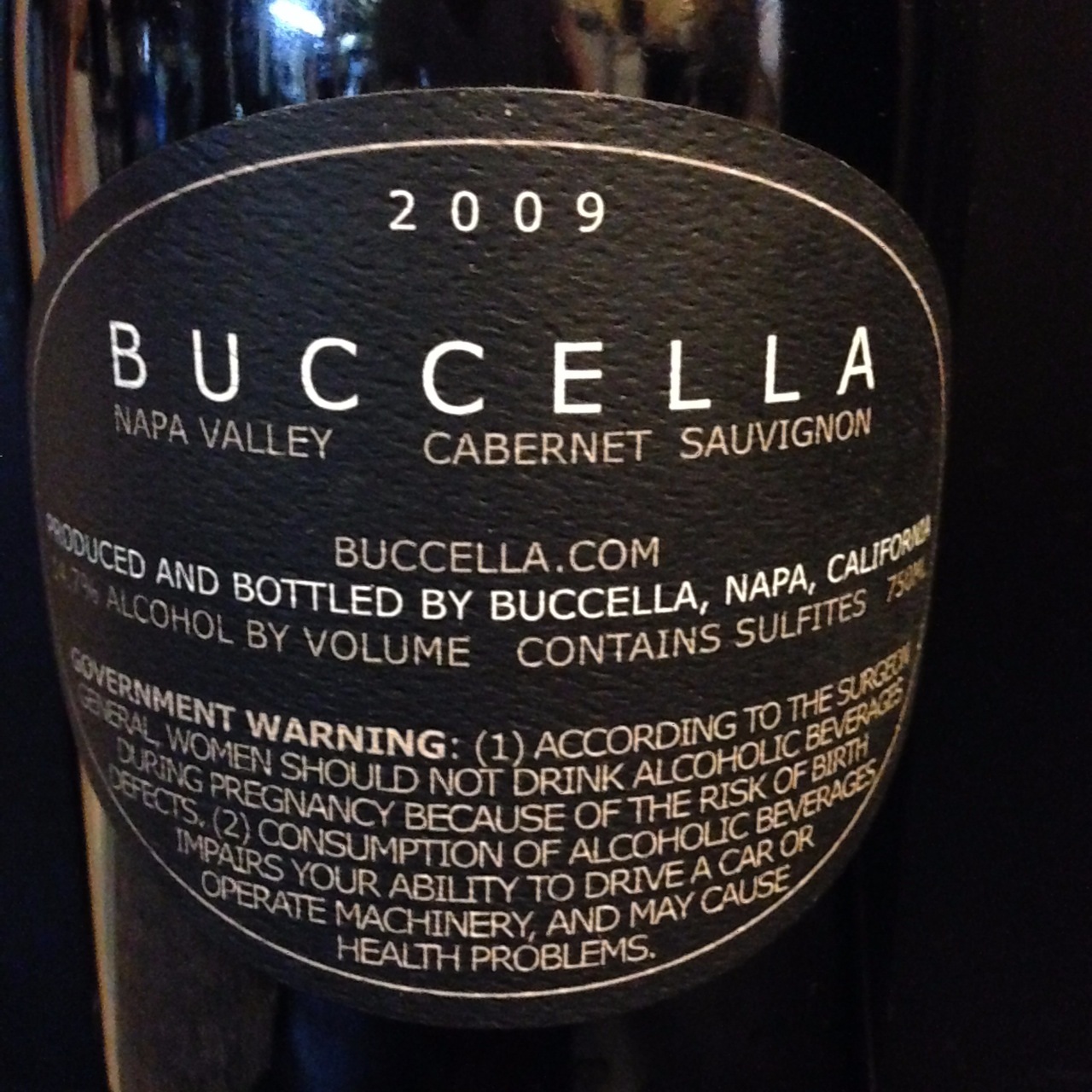 ワイン Buccella Cabernet Sauvignon 2013 750ml BuccellaV3.jpg