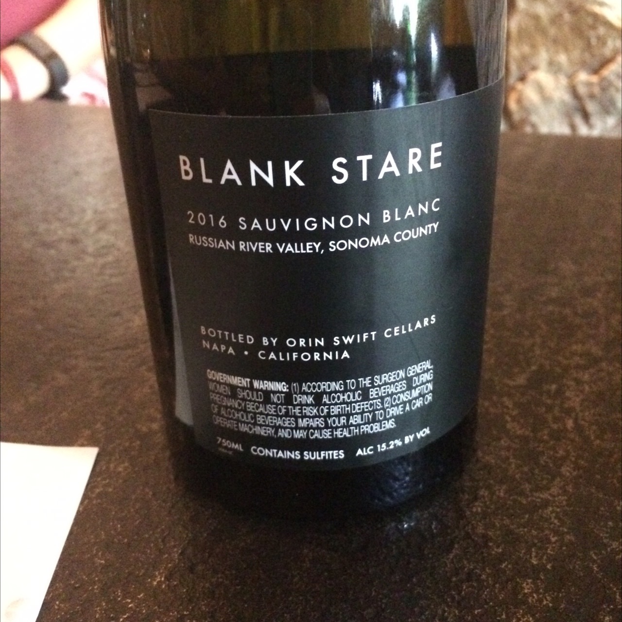 Orin Swift Cellars Blank Stare Sauvignon Blanc Orin swift cellars blank stare sauvignon blanc