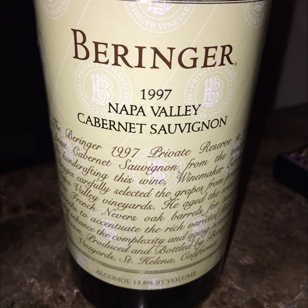 BERINGER 1997 プライベート リザーブ-