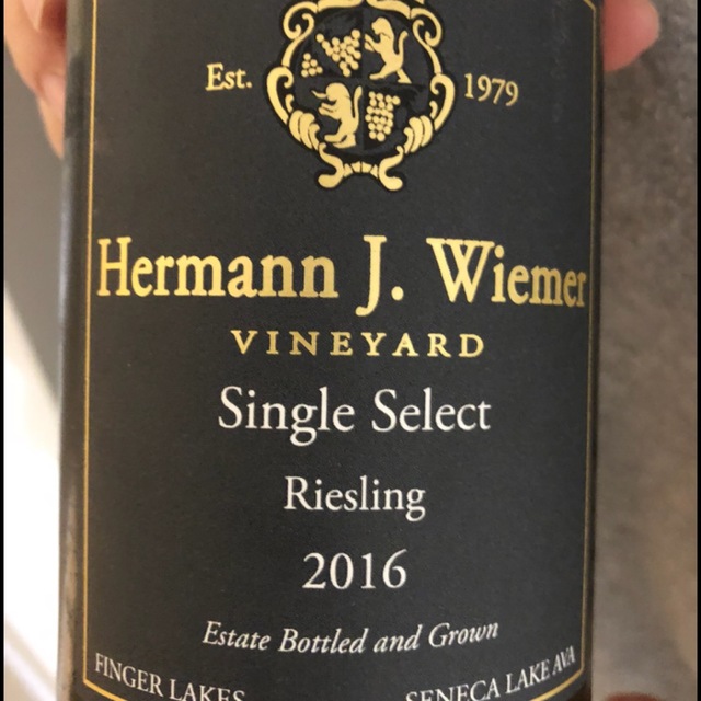 Hermann J. Wiemer Single Select Riesling 2016 – Chambers Street Wines