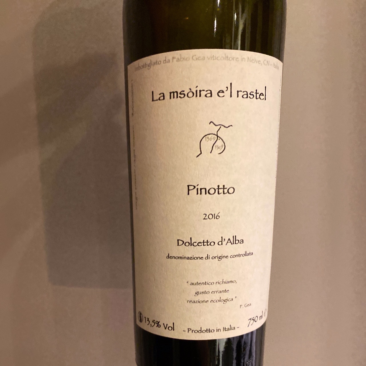 Fabio Gea La Msòira e'l Rastel Pinotto Dolcetto d'Alba