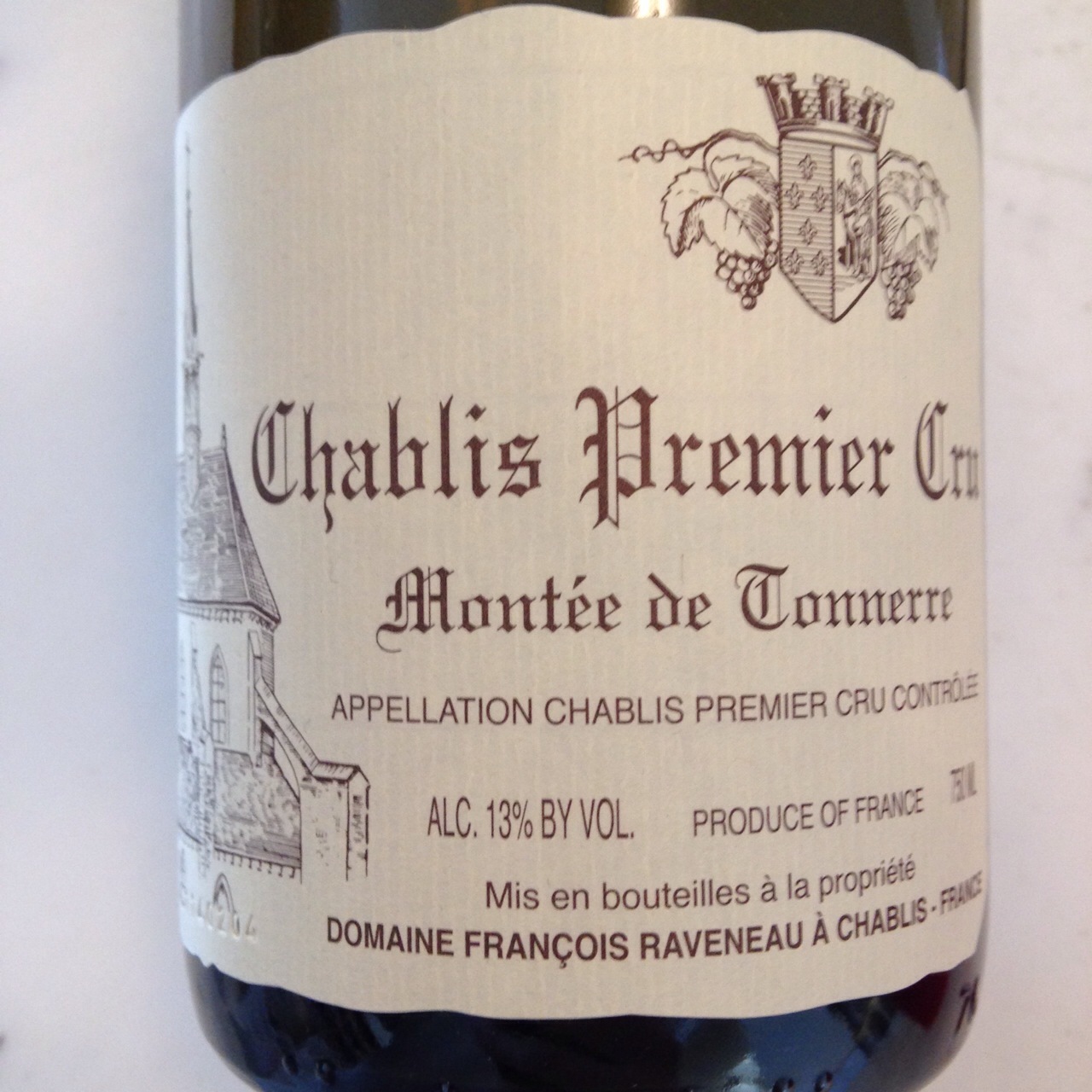 Domaine François Raveneau Montée de Tonnerre Chablis 1er Cru Chardonnay