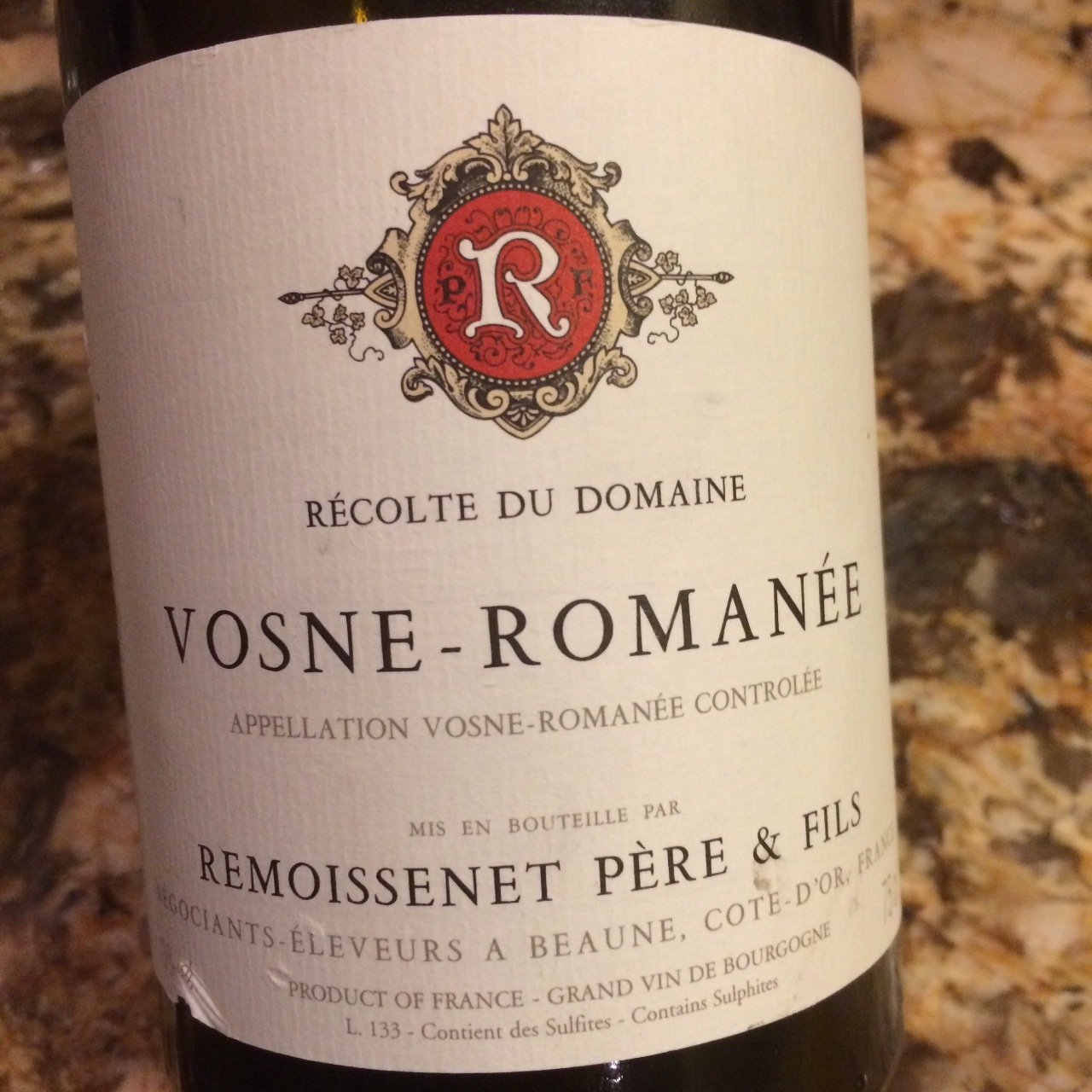Remoissenet Père et Fils Vosne-Romanée Pinot Noir 2022