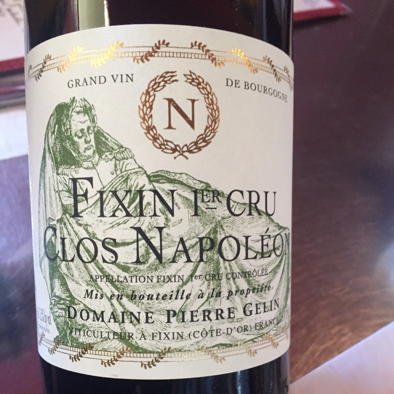 Domaine Pierre Gelin Clos Napoleon Fixin 1er Cru Pinot Noir