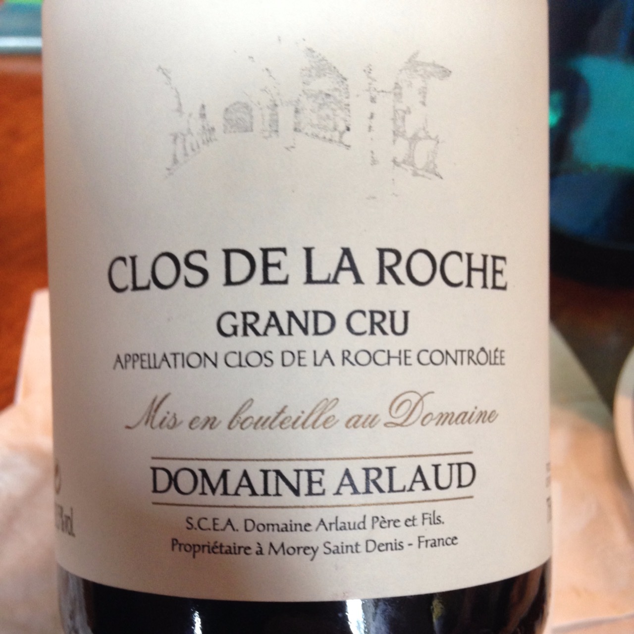 Domaine Arlaud Clos de la Roche Grand Cru Pinot Noir
