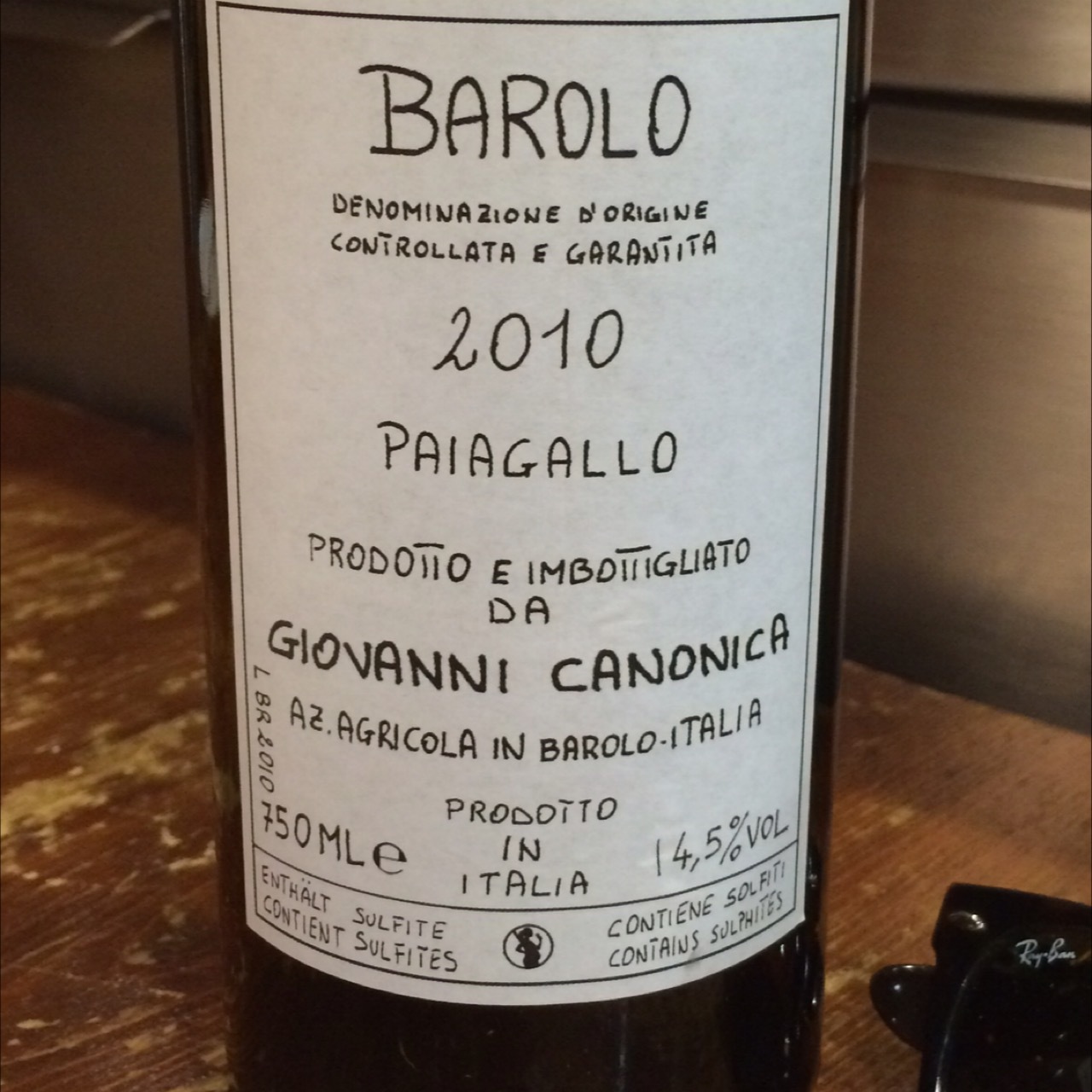 2016 Giovanni Canonica Paiagallo Barolo Nebbiolo