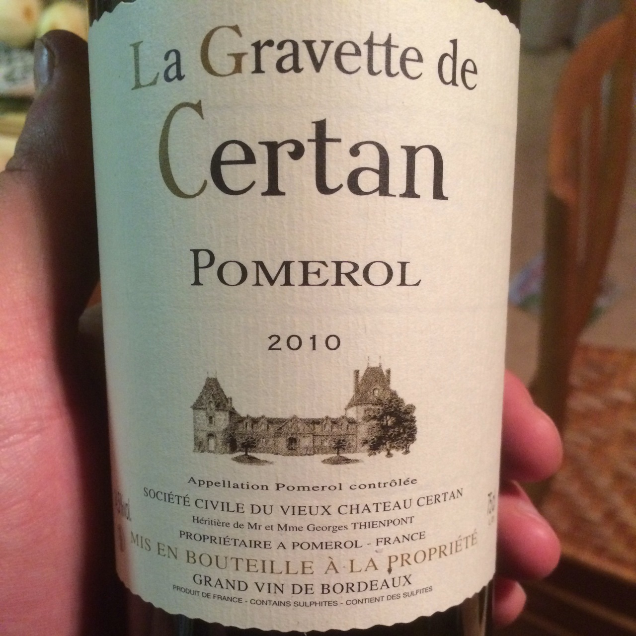 Vieux Château Certan La Gravette de Certan Pomerol Red Bordeaux