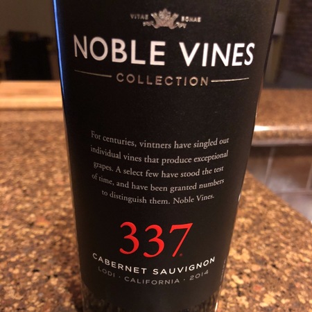 Noble vines 337 cabernet sauvignon clearance 2014