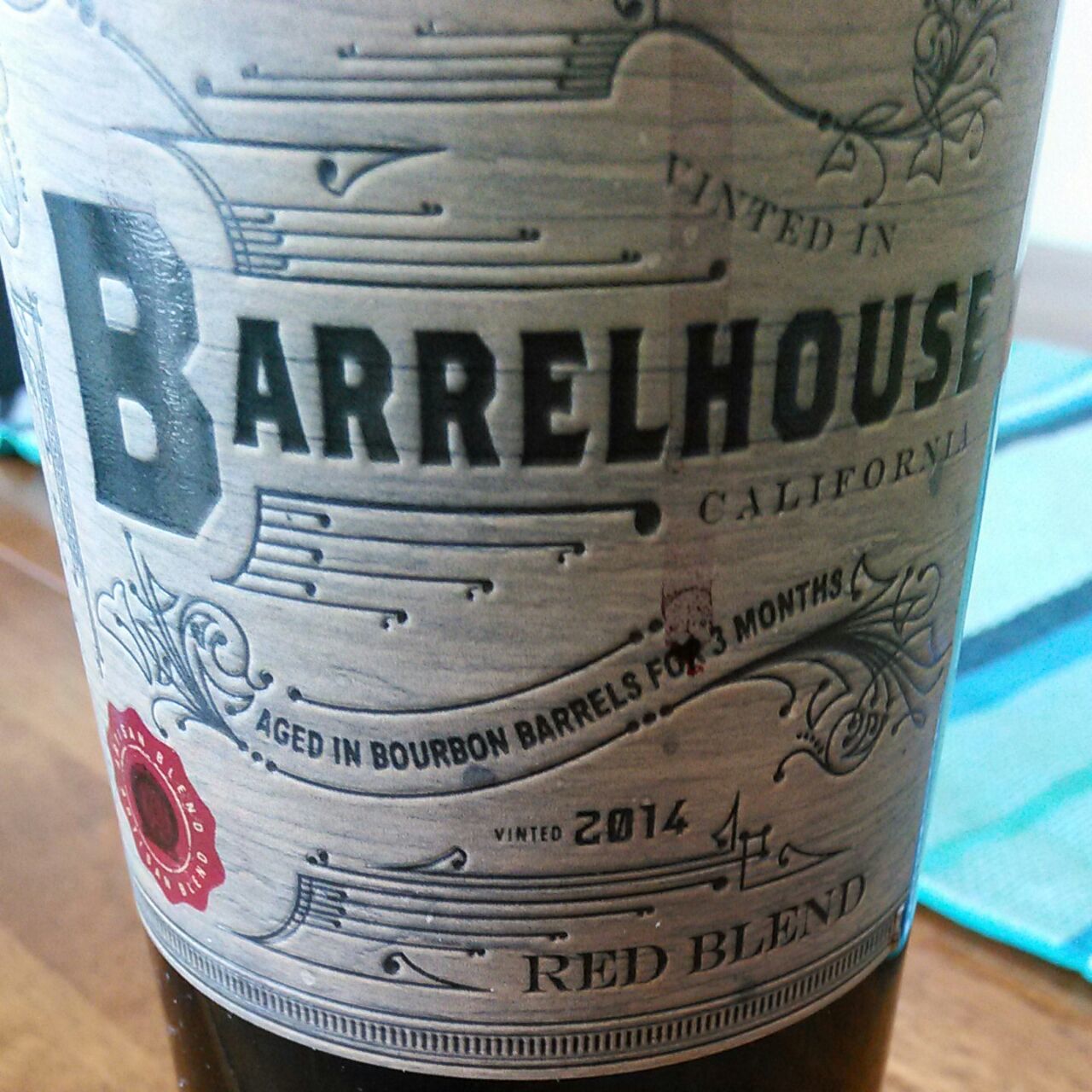 augment red blend aged in bourbon barrels