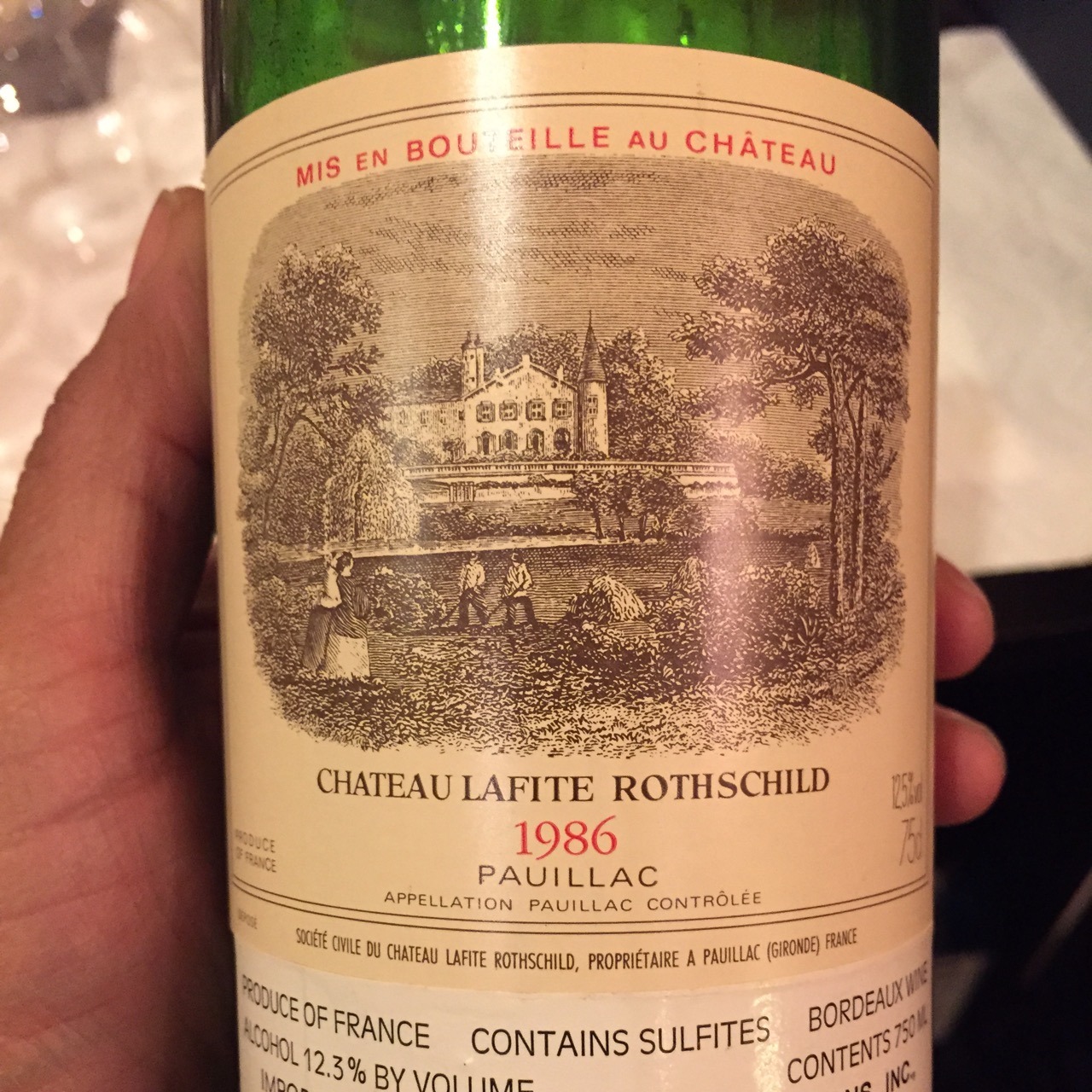 Château Lafite Rothschild Pauillac Red Bordeaux Blend 1986 (1500ml