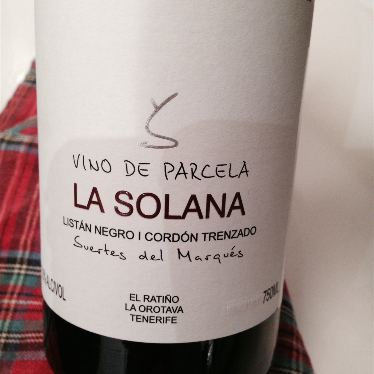 2015 Suertes del Marqués La Solana Vino de Parcela Cordón Trenzado Listan  Negro