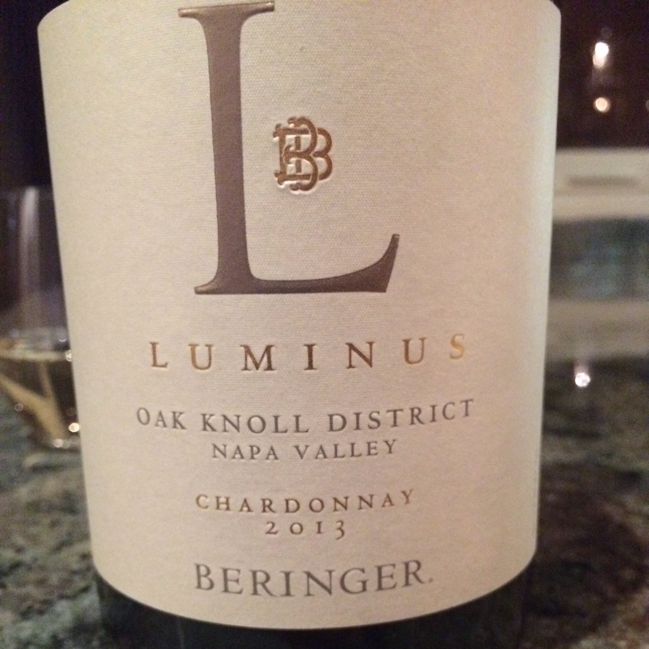 2017 Beringer Vineyards Luminus Oak Knoll District Chardonnay