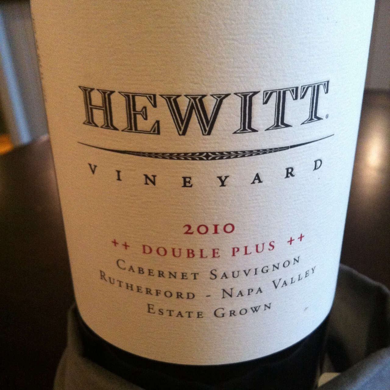 HEWITT vineyard double plus ++ 2016 赤ワイン ワイン